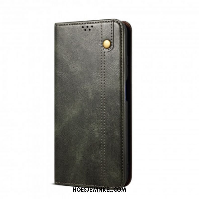 Bescherming Hoesje voor Huawei P50 Pro Folio-hoesje Gewaxt Kunstleer