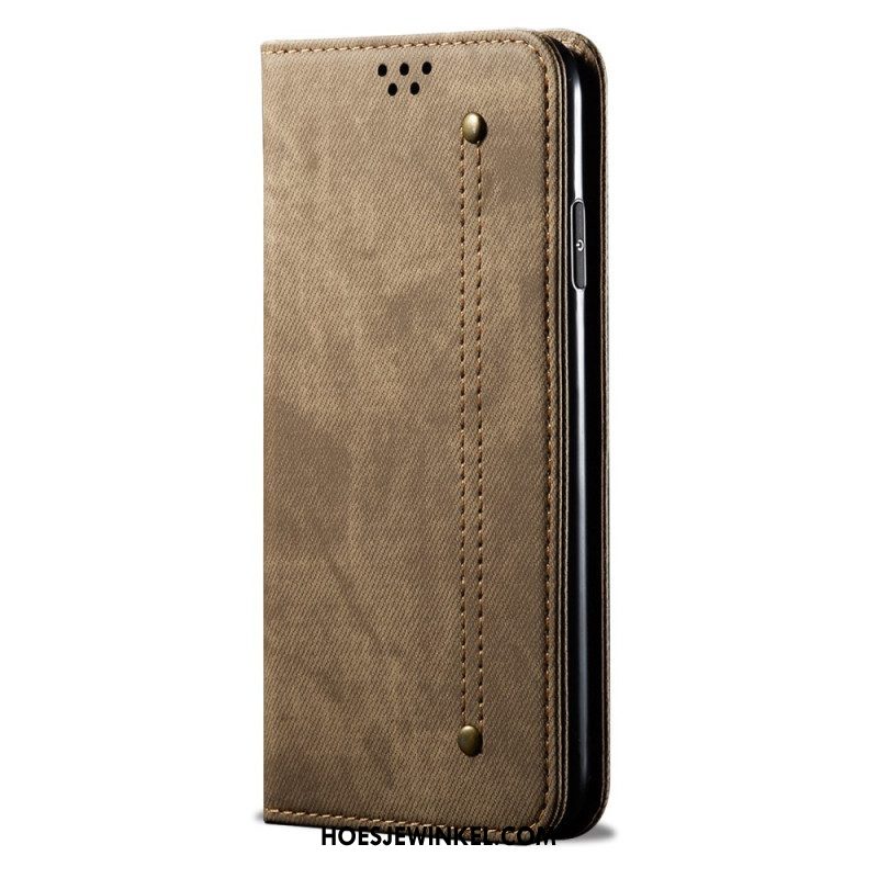 Bescherming Hoesje voor Huawei P60 Pro Folio-hoesje Jeansstof