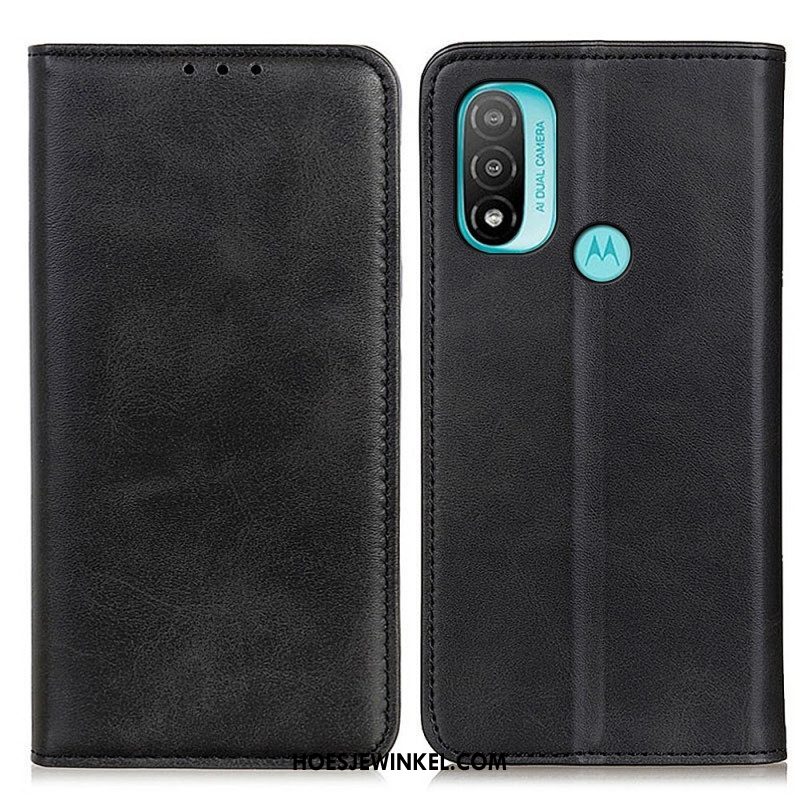 Bescherming Hoesje voor Moto E40 / E30 / E20 Folio-hoesje Elegantie Splitleer