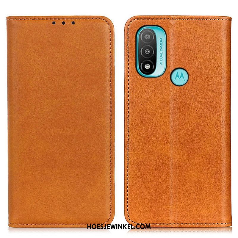 Bescherming Hoesje voor Moto E40 / E30 / E20 Folio-hoesje Elegantie Splitleer