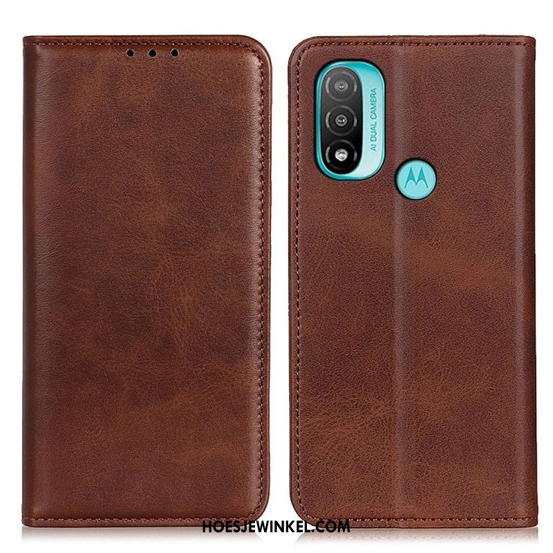 Bescherming Hoesje voor Moto E40 / E30 / E20 Folio-hoesje Elegantie Splitleer