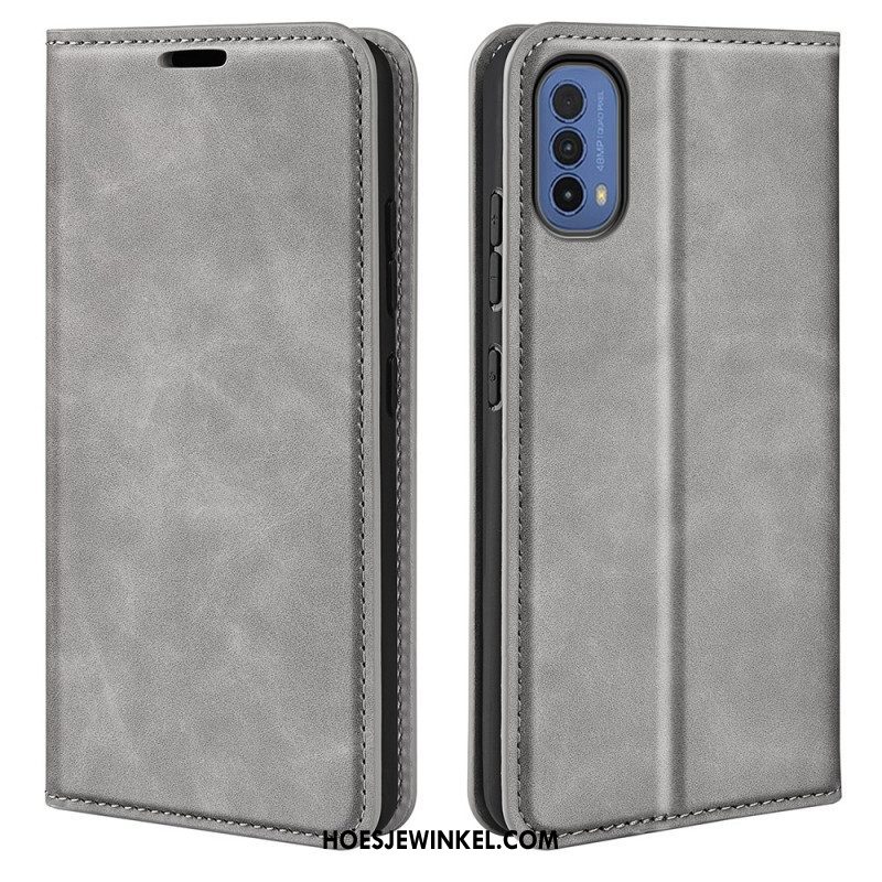 Bescherming Hoesje voor Moto E40 / E30 / E20 Folio-hoesje Huid-touch Zachtheid