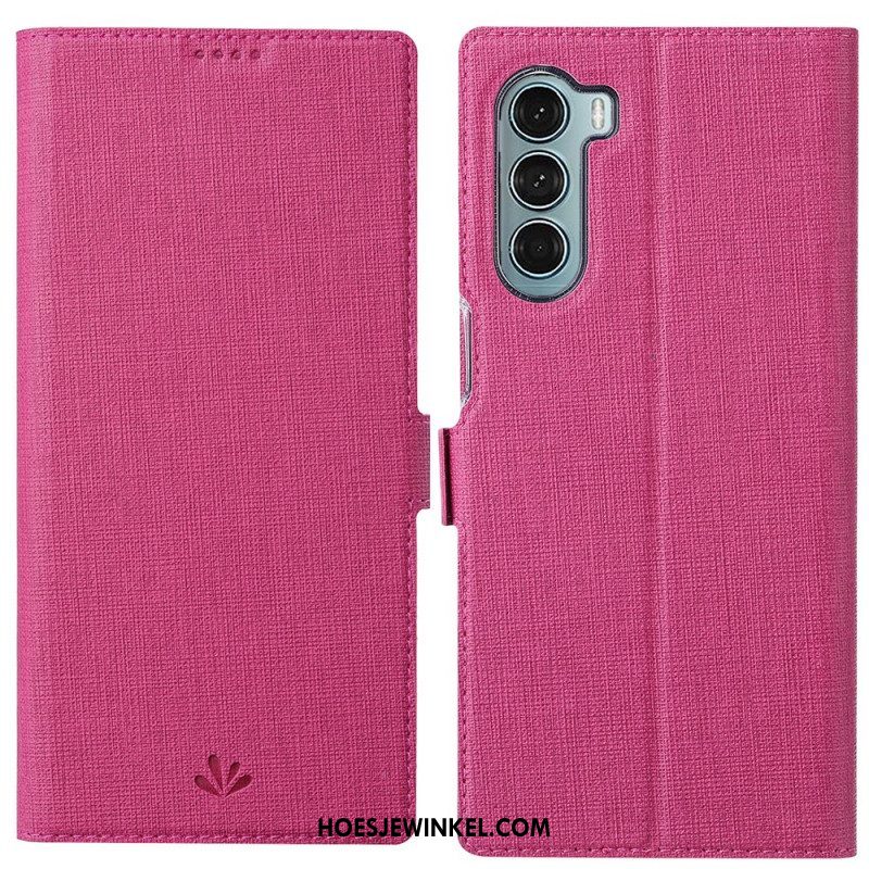 Bescherming Hoesje voor Moto G200 5G Folio-hoesje Getextureerde Vili Dmx