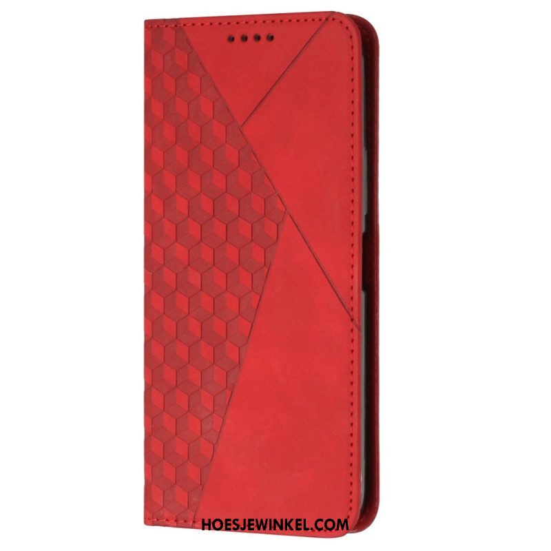 Bescherming Hoesje voor Moto G73 5G Folio-hoesje Leerstijl Met 3 Kaarthouders