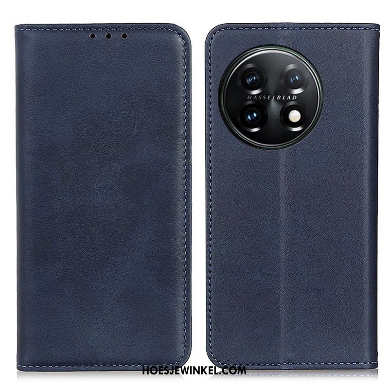 Bescherming Hoesje voor OnePlus 11 5G Folio-hoesje Elegantie Splitleer