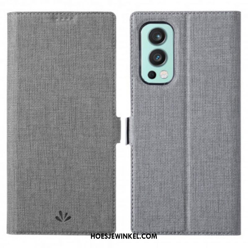 Bescherming Hoesje voor OnePlus Nord 2 5G Folio-hoesje Getextureerde Vili Dmx