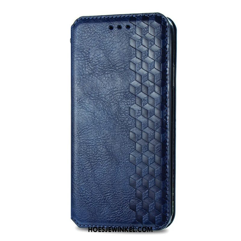 Bescherming Hoesje voor OnePlus Nord 2 5G Folio-hoesje Leereffect Diamanttextuur