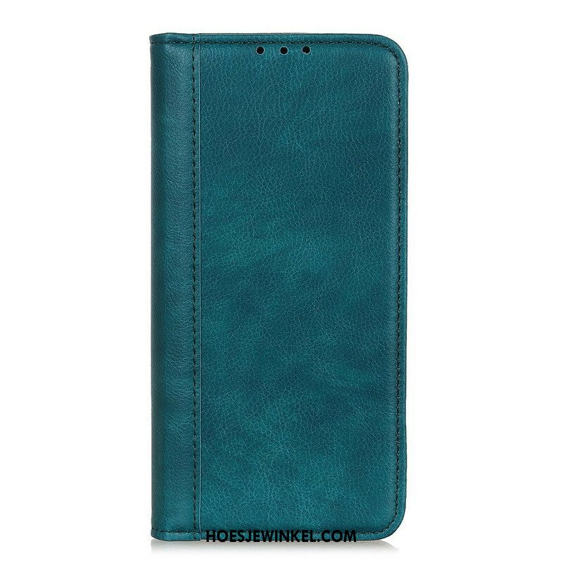 Bescherming Hoesje voor OnePlus Nord 2 5G Folio-hoesje Litchi Split Lederen Versie