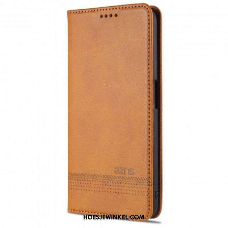 Bescherming Hoesje voor Oppo A16 / A16s Folio-hoesje Azns Leerstyling