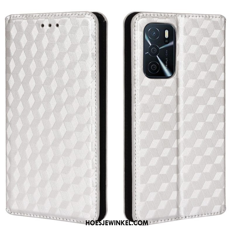 Bescherming Hoesje voor Oppo A16 / A16s Folio-hoesje Diamant Leereffect