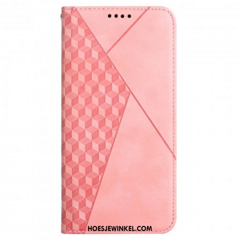 Bescherming Hoesje voor Oppo A54 5G / A74 5G Folio-hoesje Kubieke Stijl Skin-touch