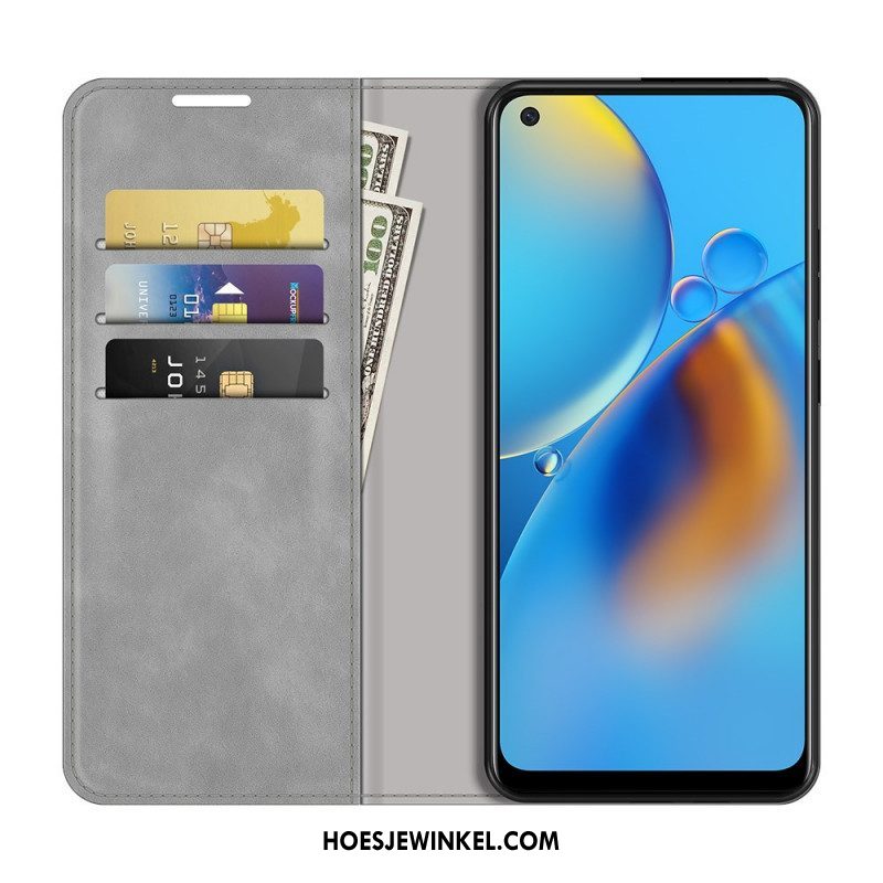 Bescherming Hoesje voor Oppo A74 4G Folio-hoesje Aanraking Van De Huid