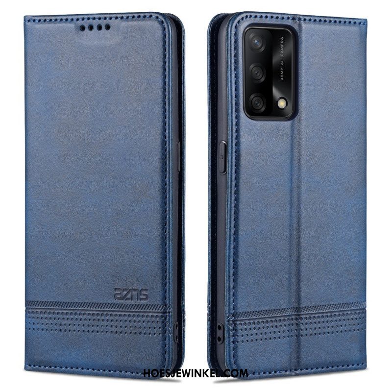 Bescherming Hoesje voor Oppo A74 4G Folio-hoesje Azns Kunstleer