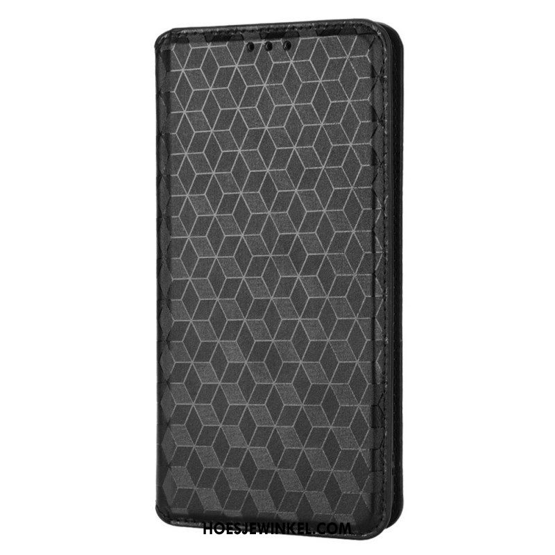 Bescherming Hoesje voor Oppo Find X5 Folio-hoesje Diamant Leereffect