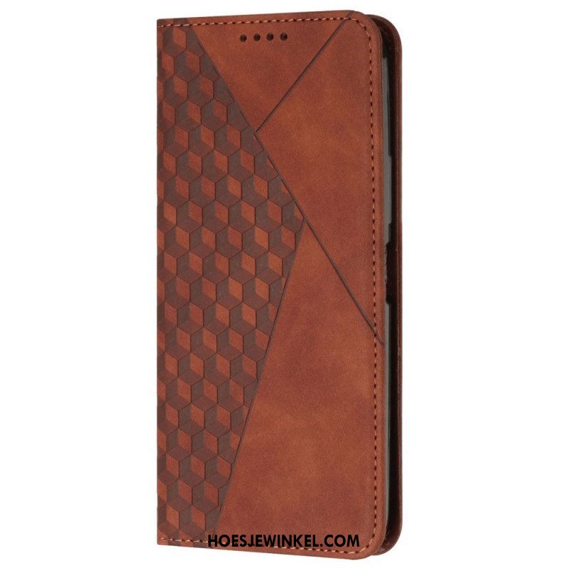 Bescherming Hoesje voor Oppo Find X5 Folio-hoesje Patroon Van Imitatieleer