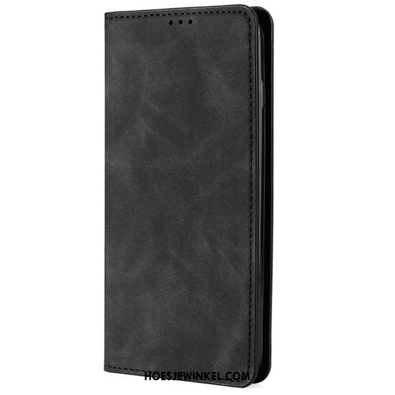 Bescherming Hoesje voor Oppo Find X5 Lite Folio-hoesje Skin-touch Leereffect