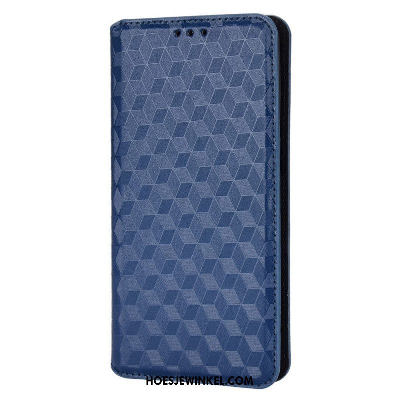 Bescherming Hoesje voor Oppo Find X5 Pro Folio-hoesje 3d Diamant Leereffect