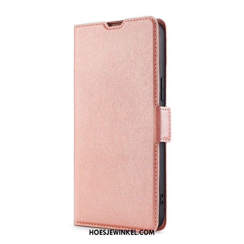 Bescherming Hoesje voor Oppo Find X5 Pro Folio-hoesje Leer-effect