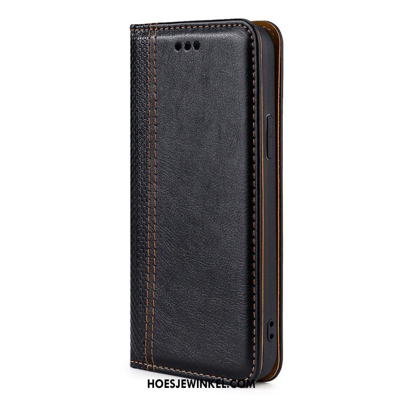 Bescherming Hoesje voor Oppo Find X5 Pro Folio-hoesje Vintage Leereffect