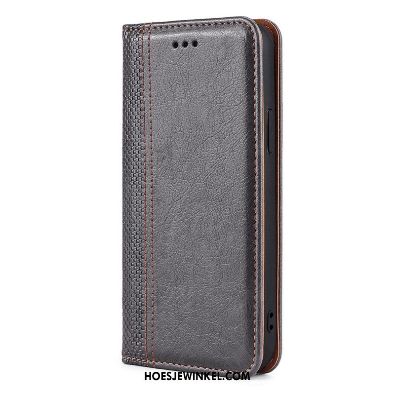 Bescherming Hoesje voor Oppo Find X5 Pro Folio-hoesje Vintage Leereffect