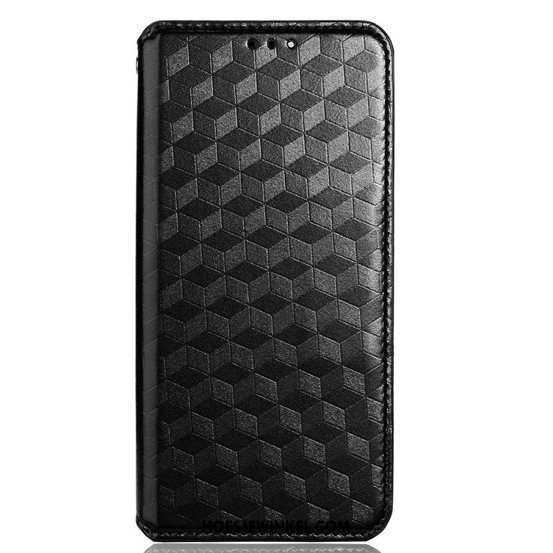 Bescherming Hoesje voor Oppo Reno 6 5G Folio-hoesje 3d Diamant Leereffect