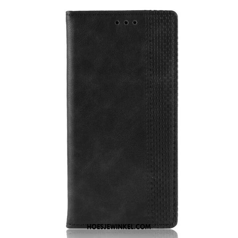 Bescherming Hoesje voor Samsung Galaxy A42 5G Folio-hoesje Gestileerd Vintage Leereffect