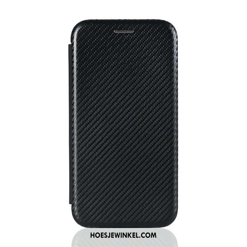 Bescherming Hoesje voor Samsung Galaxy A42 5G Folio-hoesje Koolstofvezel