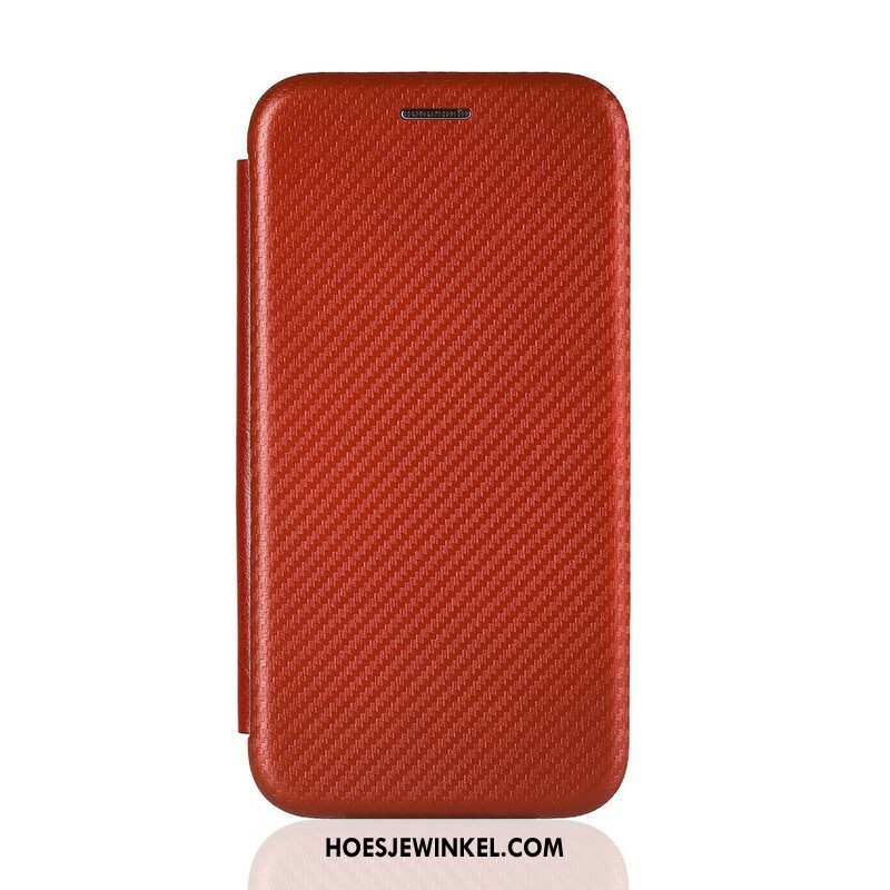 Bescherming Hoesje voor Samsung Galaxy A42 5G Folio-hoesje Koolstofvezel