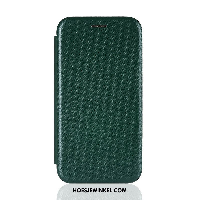 Bescherming Hoesje voor Samsung Galaxy A42 5G Folio-hoesje Koolstofvezel