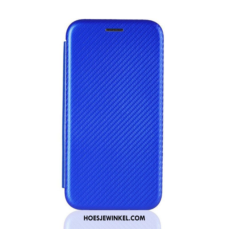 Bescherming Hoesje voor Samsung Galaxy A42 5G Folio-hoesje Koolstofvezel