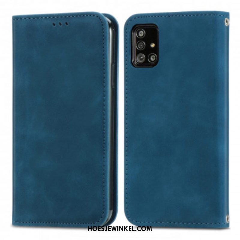 Bescherming Hoesje voor Samsung Galaxy A51 5G Folio-hoesje Vintage Kunstleer