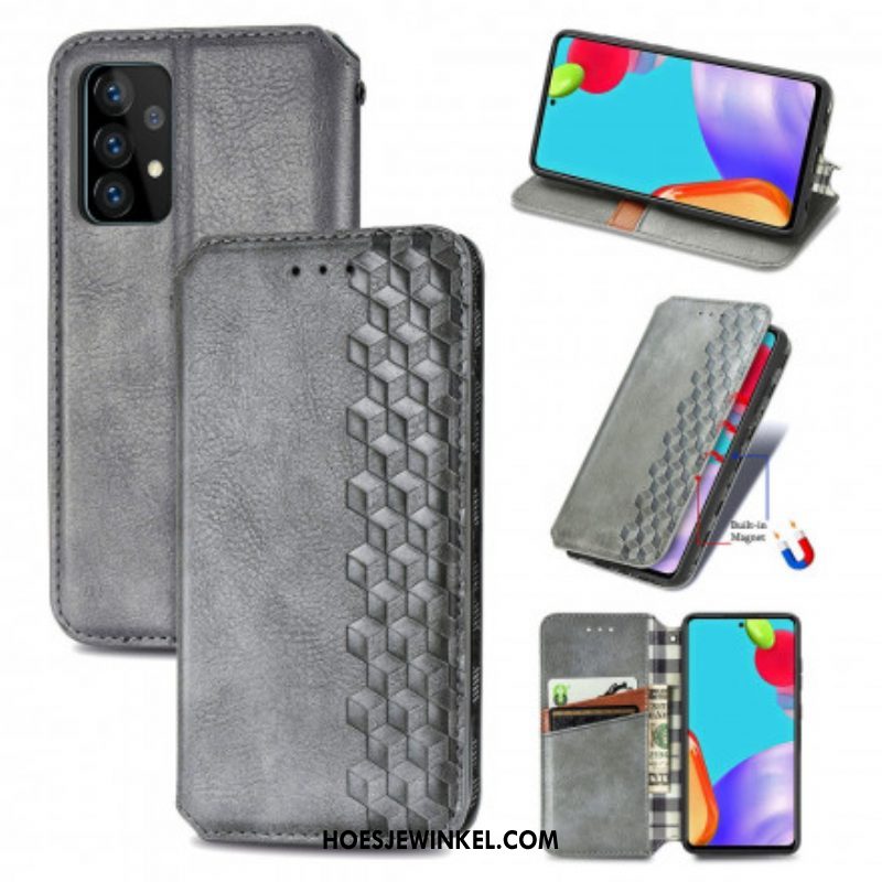 Bescherming Hoesje voor Samsung Galaxy A52 4G / A52 5G / A52s 5G Folio-hoesje Leereffect Diamanttextuur