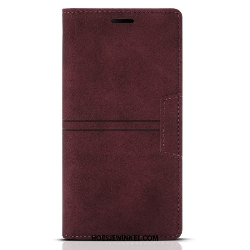 Bescherming Hoesje voor Samsung Galaxy A54 5G Folio-hoesje Stijl Lederen Couture