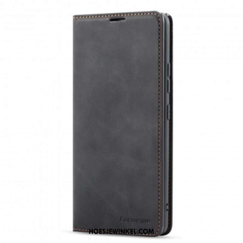 Bescherming Hoesje voor Samsung Galaxy M12 / A12 Folio-hoesje Forwenw Ledereffect