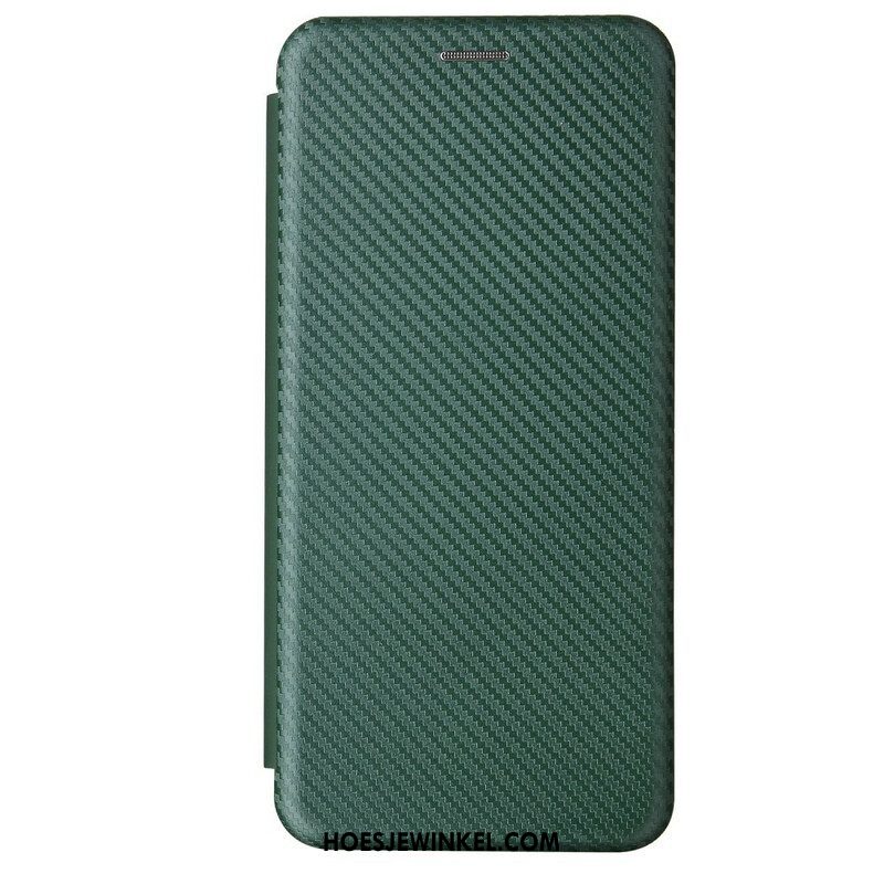 Bescherming Hoesje voor Samsung Galaxy M12 / A12 Folio-hoesje /koolstofvezel