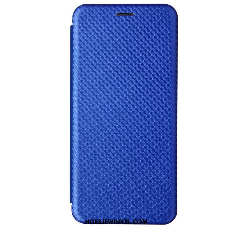 Bescherming Hoesje voor Samsung Galaxy M12 / A12 Folio-hoesje /koolstofvezel