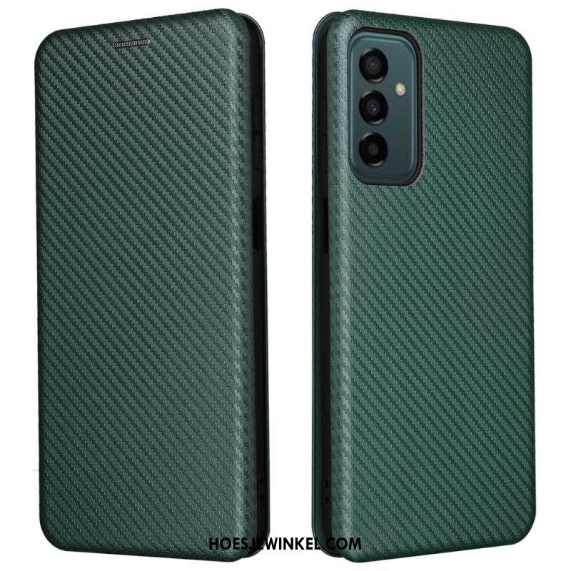 Bescherming Hoesje voor Samsung Galaxy M23 5G Folio-hoesje Koolstofvezel