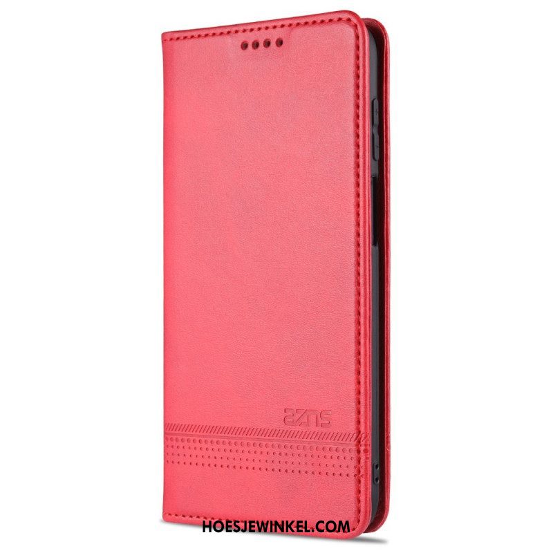 Bescherming Hoesje voor Samsung Galaxy M32 Folio-hoesje Azns Leerstyling