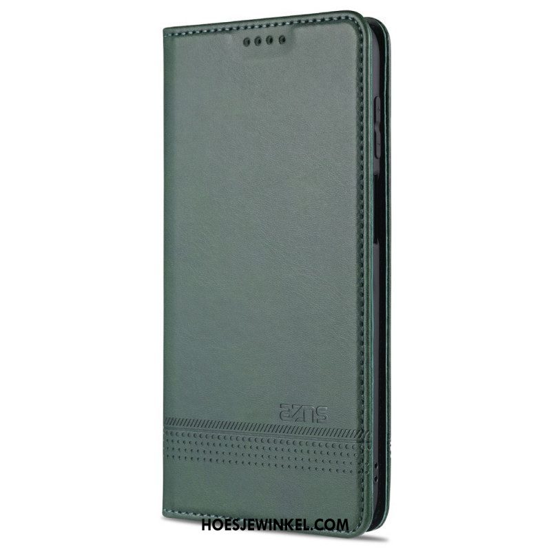 Bescherming Hoesje voor Samsung Galaxy M32 Folio-hoesje Azns Leerstyling