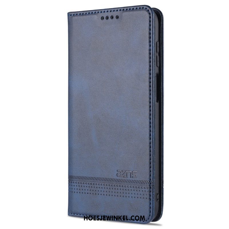 Bescherming Hoesje voor Samsung Galaxy M32 Folio-hoesje Azns Leerstyling