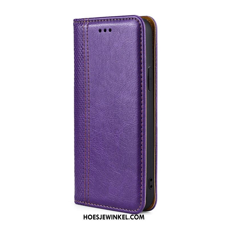 Bescherming Hoesje voor Samsung Galaxy M32 Folio-hoesje Vintage Lederen Stijl