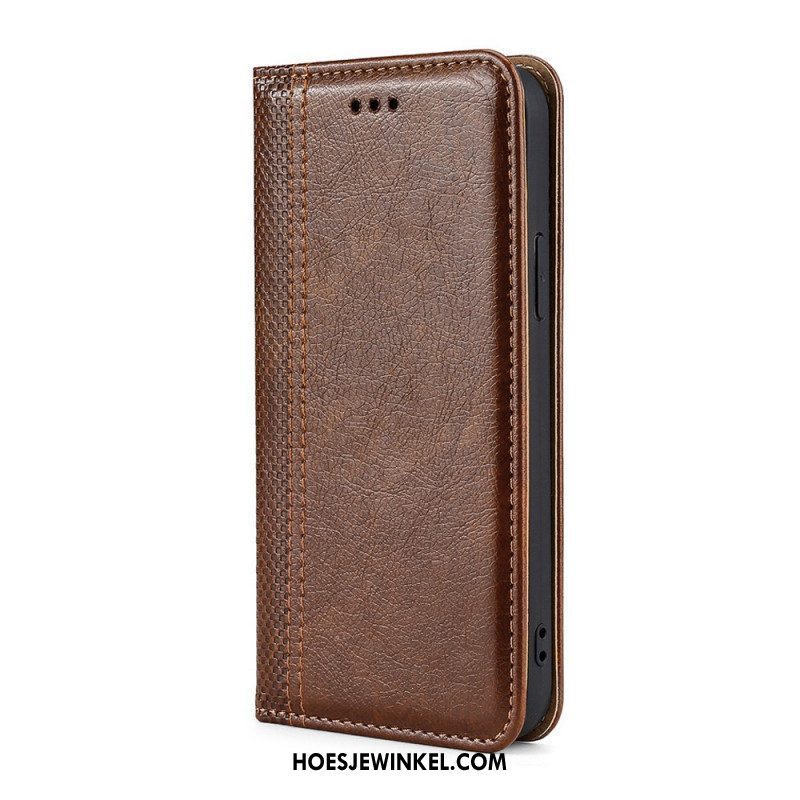 Bescherming Hoesje voor Samsung Galaxy M32 Folio-hoesje Vintage Lederen Stijl