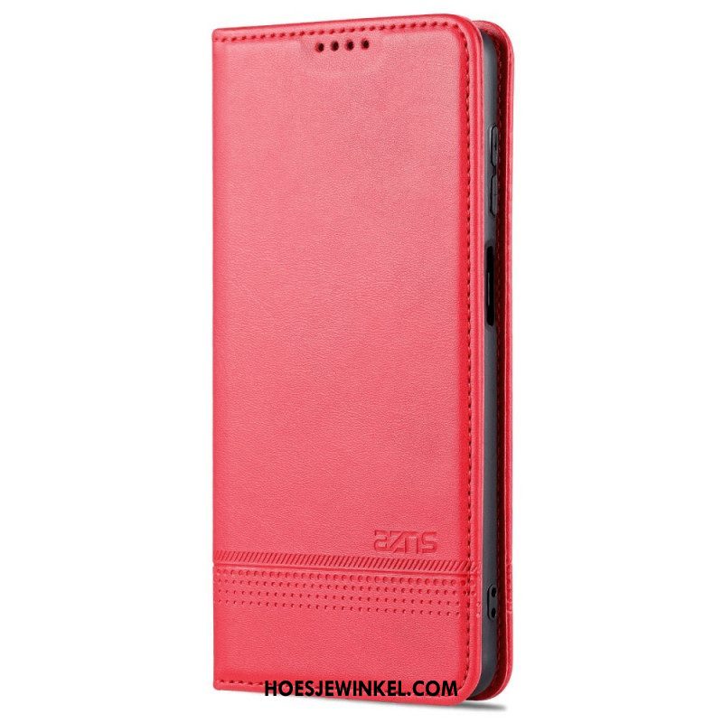 Bescherming Hoesje voor Samsung Galaxy M52 5G Folio-hoesje Azns Ledereffect
