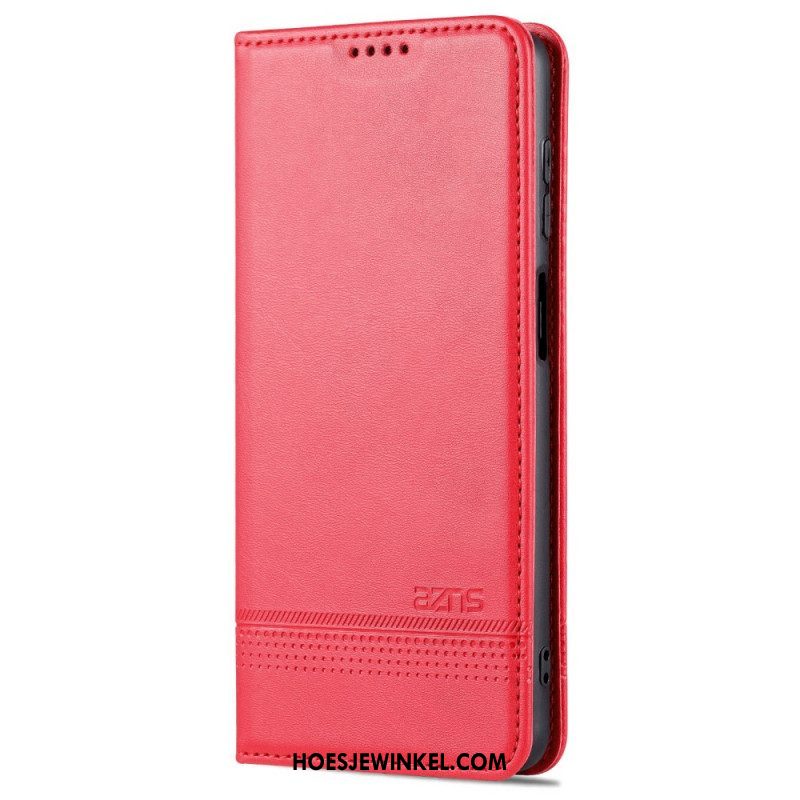 Bescherming Hoesje voor Samsung Galaxy M52 5G Folio-hoesje Azns Ledereffect