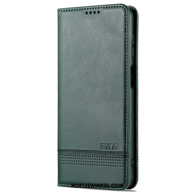 Bescherming Hoesje voor Samsung Galaxy M52 5G Folio-hoesje Azns Ledereffect