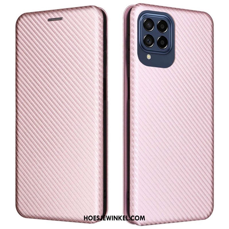 Bescherming Hoesje voor Samsung Galaxy M53 5G Folio-hoesje Koolstofvezel