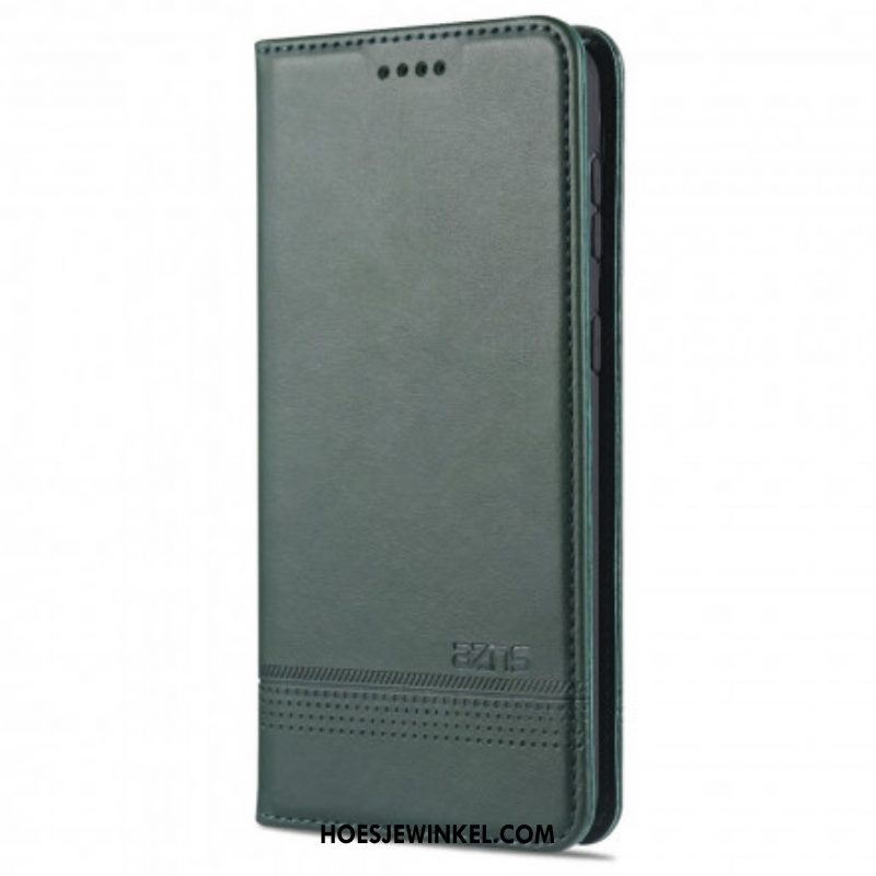 Bescherming Hoesje voor Samsung Galaxy S21 5G Folio-hoesje Azns Leerstyling