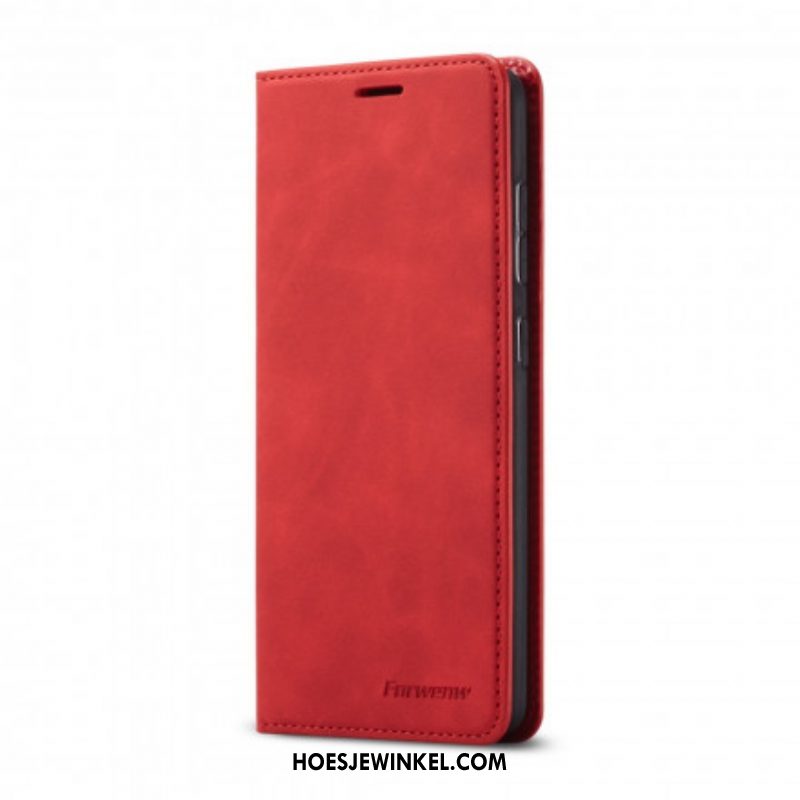 Bescherming Hoesje voor Samsung Galaxy S21 5G Folio-hoesje Forwenw Ledereffect