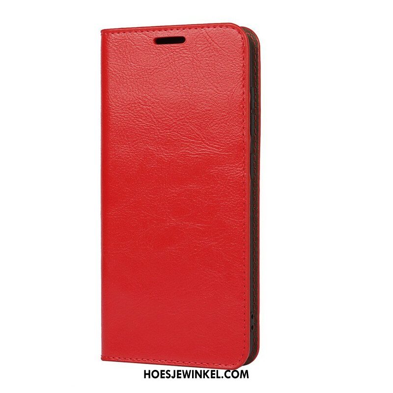 Bescherming Hoesje voor Samsung Galaxy S21 FE Folio-hoesje Echt Leer