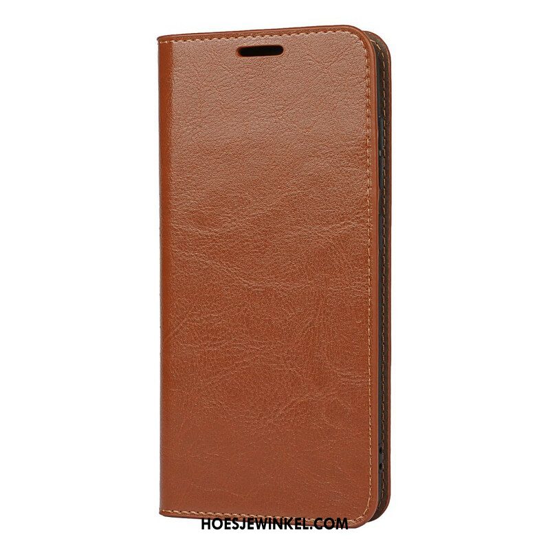 Bescherming Hoesje voor Samsung Galaxy S21 FE Folio-hoesje Echt Leer